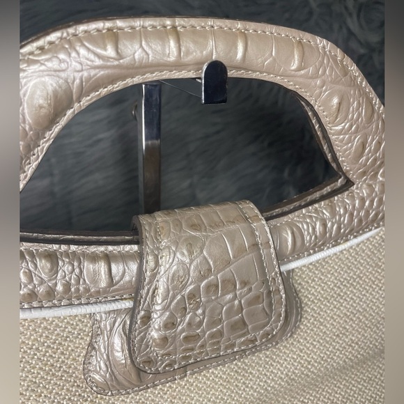 BRAHMIN Metallic Handbag w/Original Crossbody Shoulder Strap, EUC - Picture 3 of 14